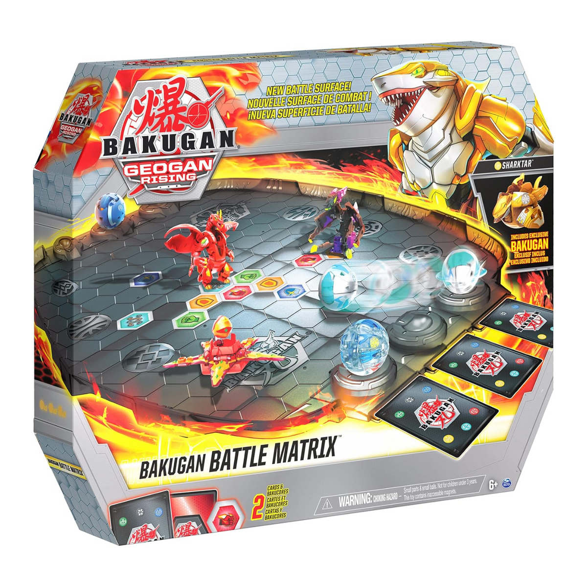 Bakugan Battle Matrix Deluxe Game Board With Exclusive Gold Sharktar New Toy