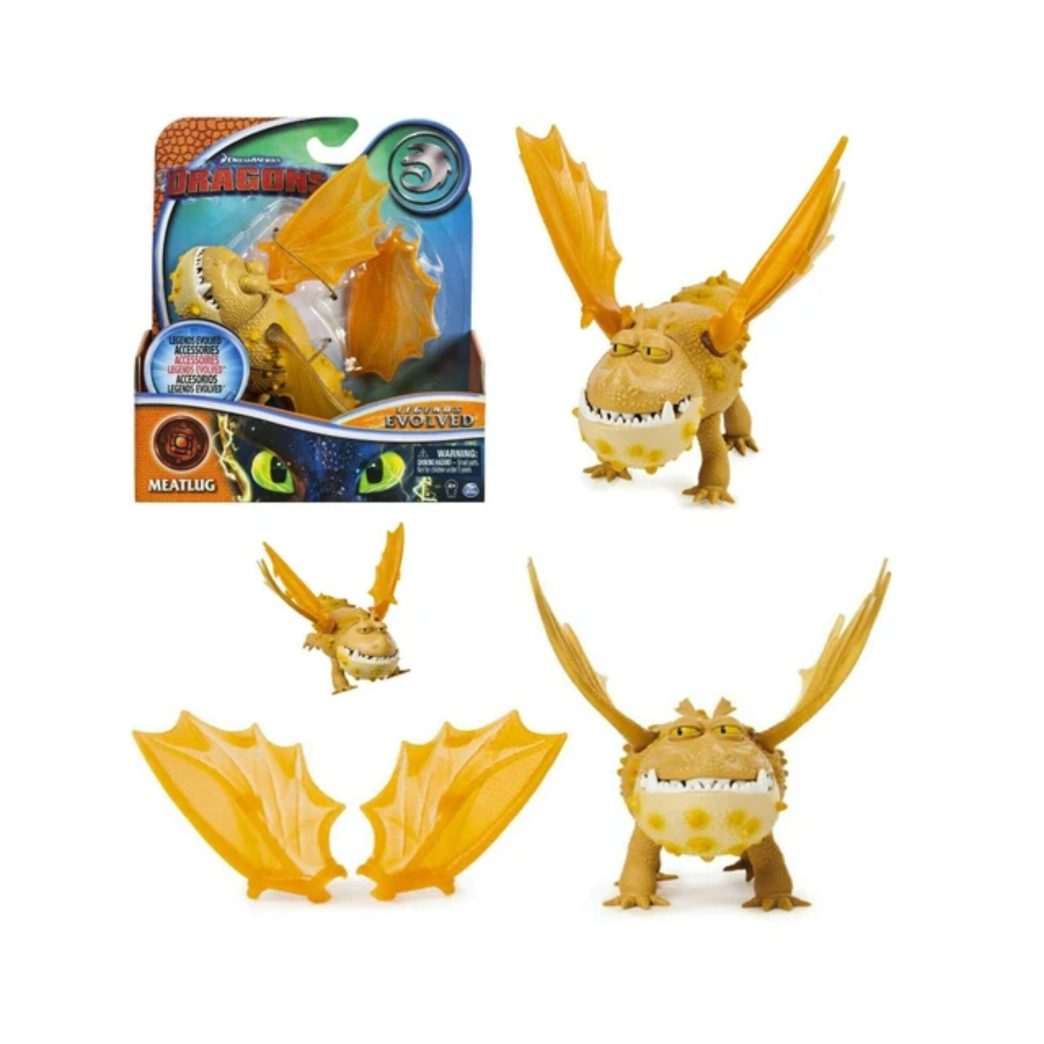 How to Train your Dragon With Moving Parts Legends MeatLug Ages 4+ Toy Play