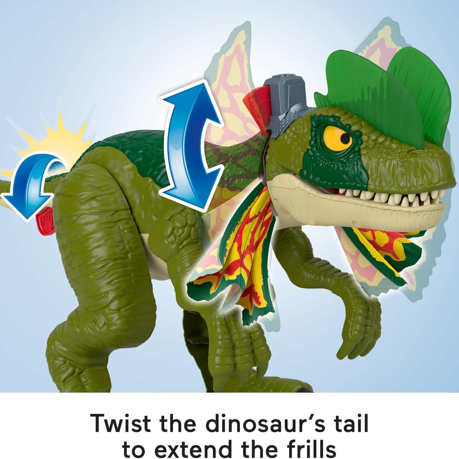 Fisher-Price Imaginext Jurassic World Dilophosaurus Dinosaur Toy 16" Ages 3+
