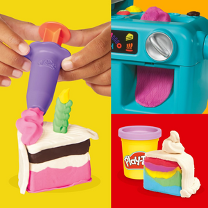 Play-Doh Super Slice Cake Playset New Toy Oven With Play Kitchen Accessories