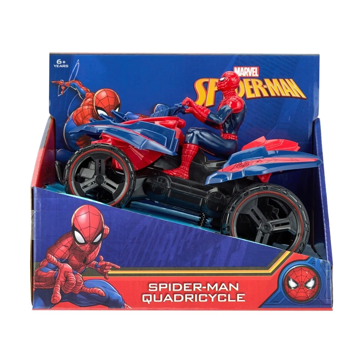 Spider-Man Quadricycle Ride On Toy Red Blue Black Superhero Play Kids 6+
