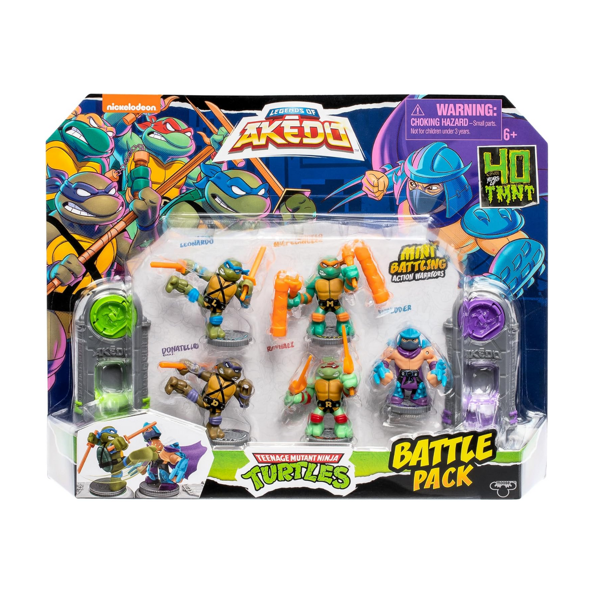 Akedo Teenage Mutant Ninja Turtles Battle Pack Mini Battling Warriors New Toy