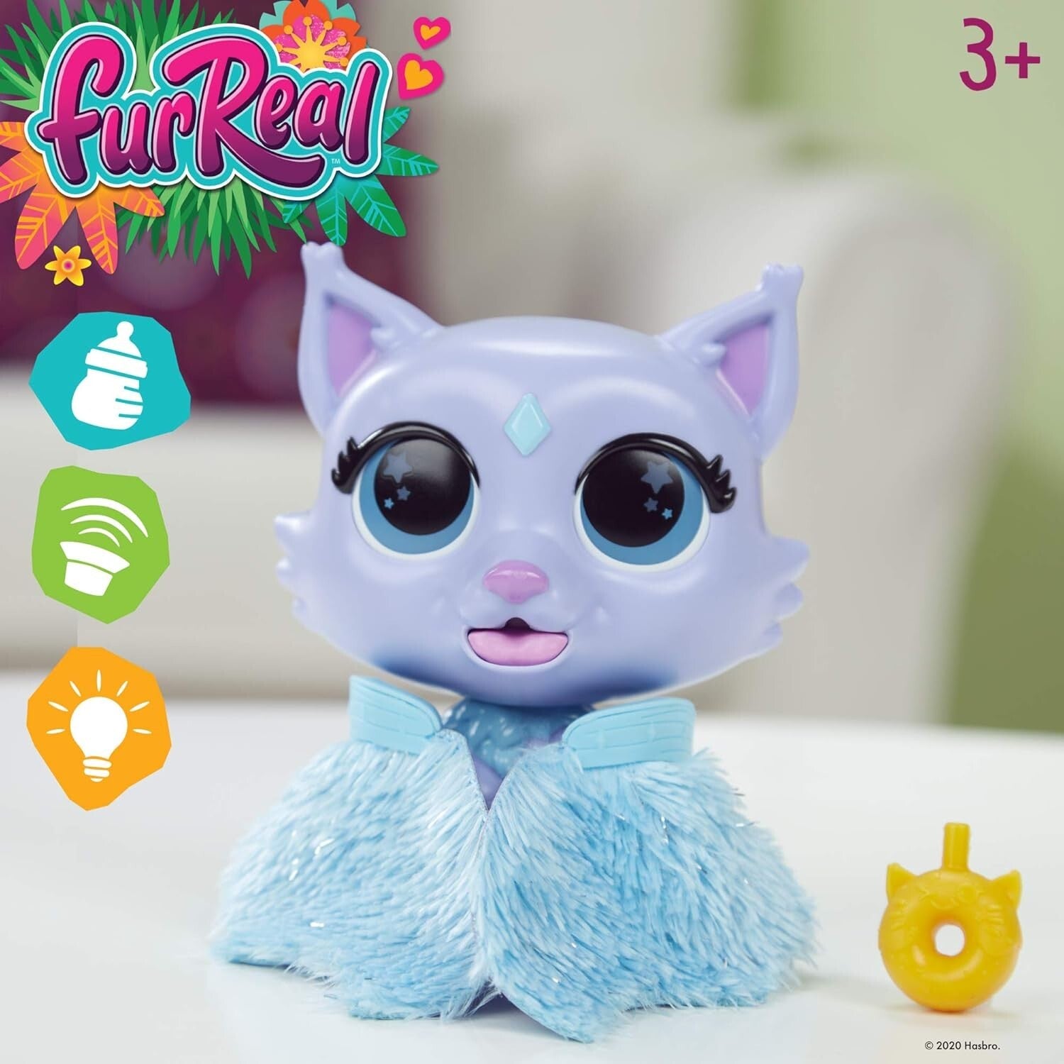 Furreal Friends Flitter Kitten for Ages 4+ Toy Pet Play Feed Baby Fun