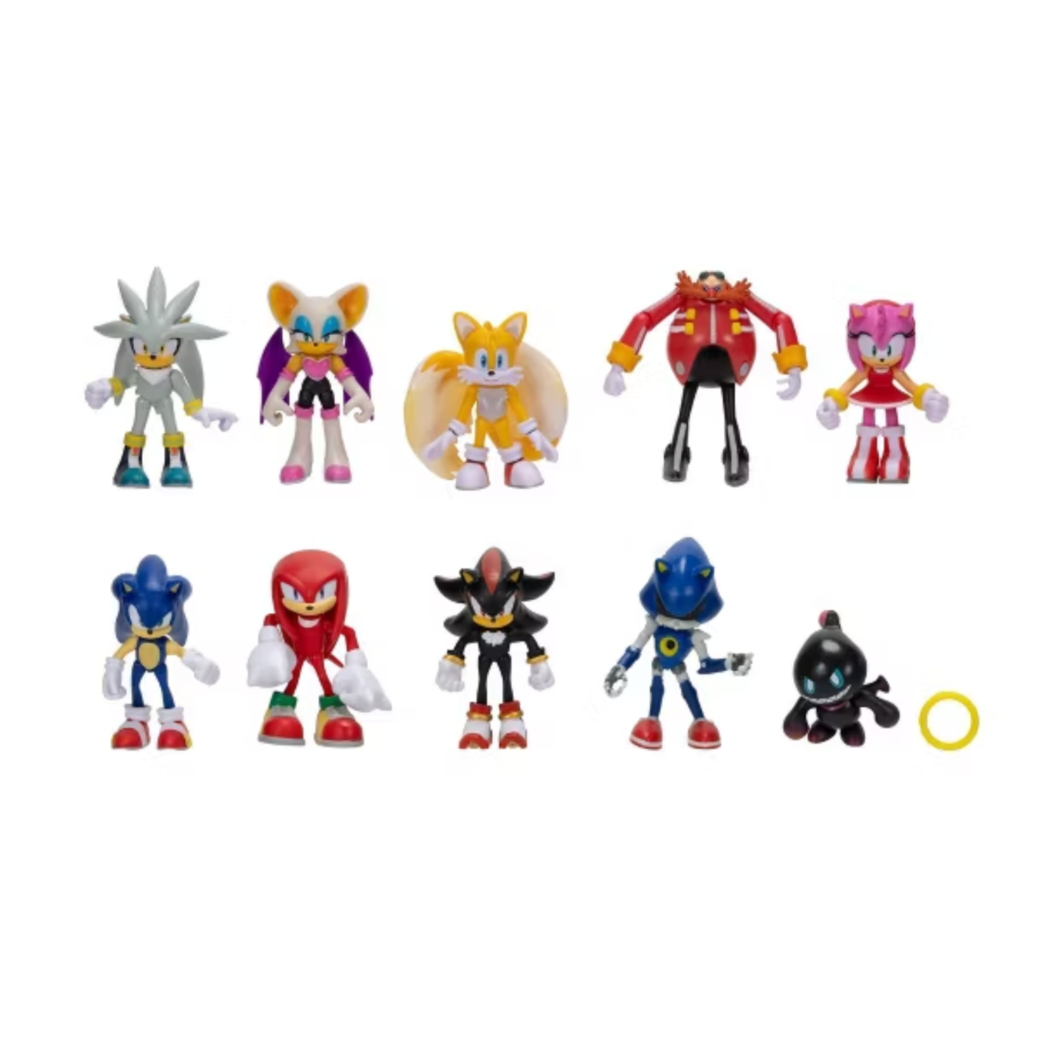 Sonic Hedgehog Friends and Rivals 2.5” Action Figures Knuckles 10-Pack