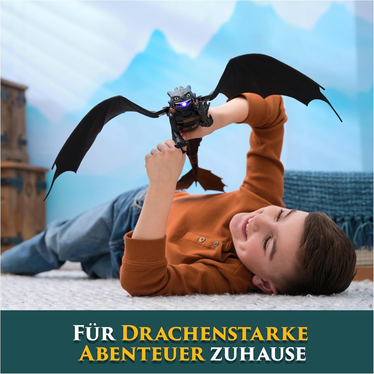 Dreamworks Dragons Ultimate Toothless Figure With Lights Sounds Wing Action 4+