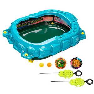 Beyblade Burst QuadStrike Light Ignite Battle Set Stadium with Tops Launchers 8+