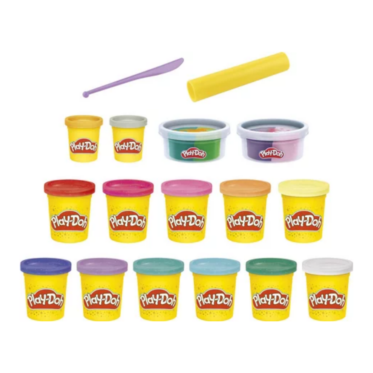 Play-doh Magical Sparkle Compound 15 Cans Coffret Paillettes Dough New Toy