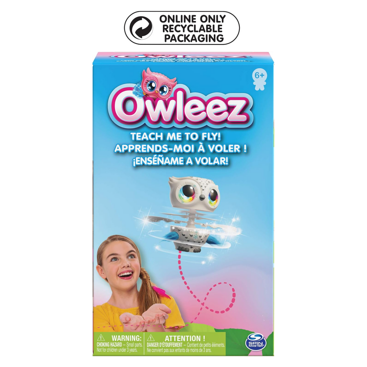 Owleez White Flying Baby Owl Electronic Pet Toy With Lights And Sounds New Toy