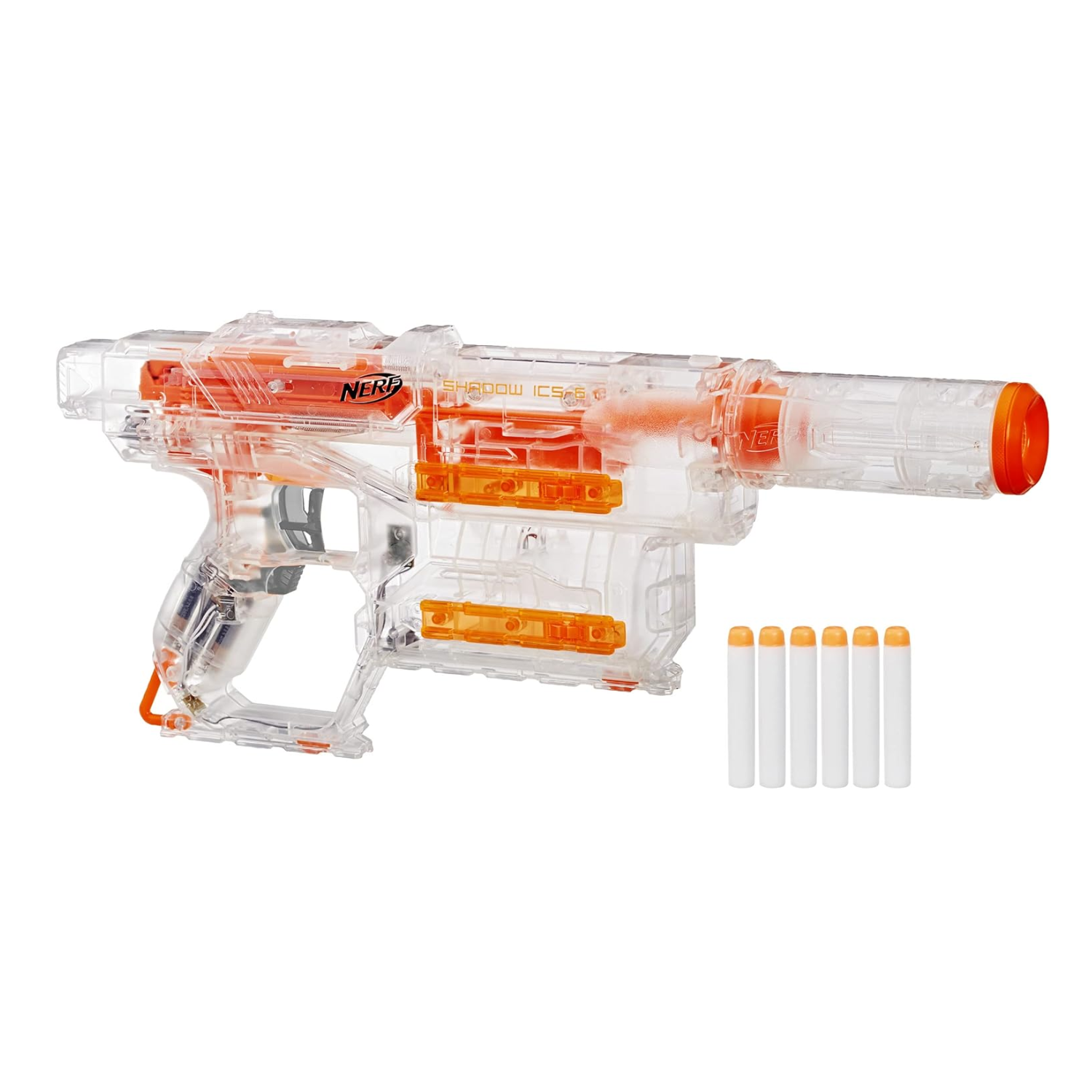Nerf Modulus Ghost Ops Shadow ICS-6 Blaster Light Up Custom 6 Darts Ages 8 +