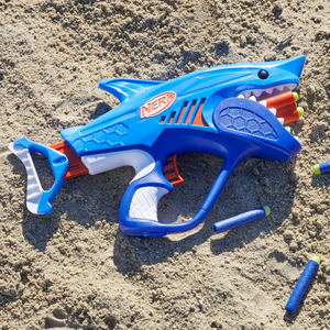 NERF Wild Sharkfire Easy Play Dart Blaster Toy Gun with 8 Darts Kids 6+ Outdoor