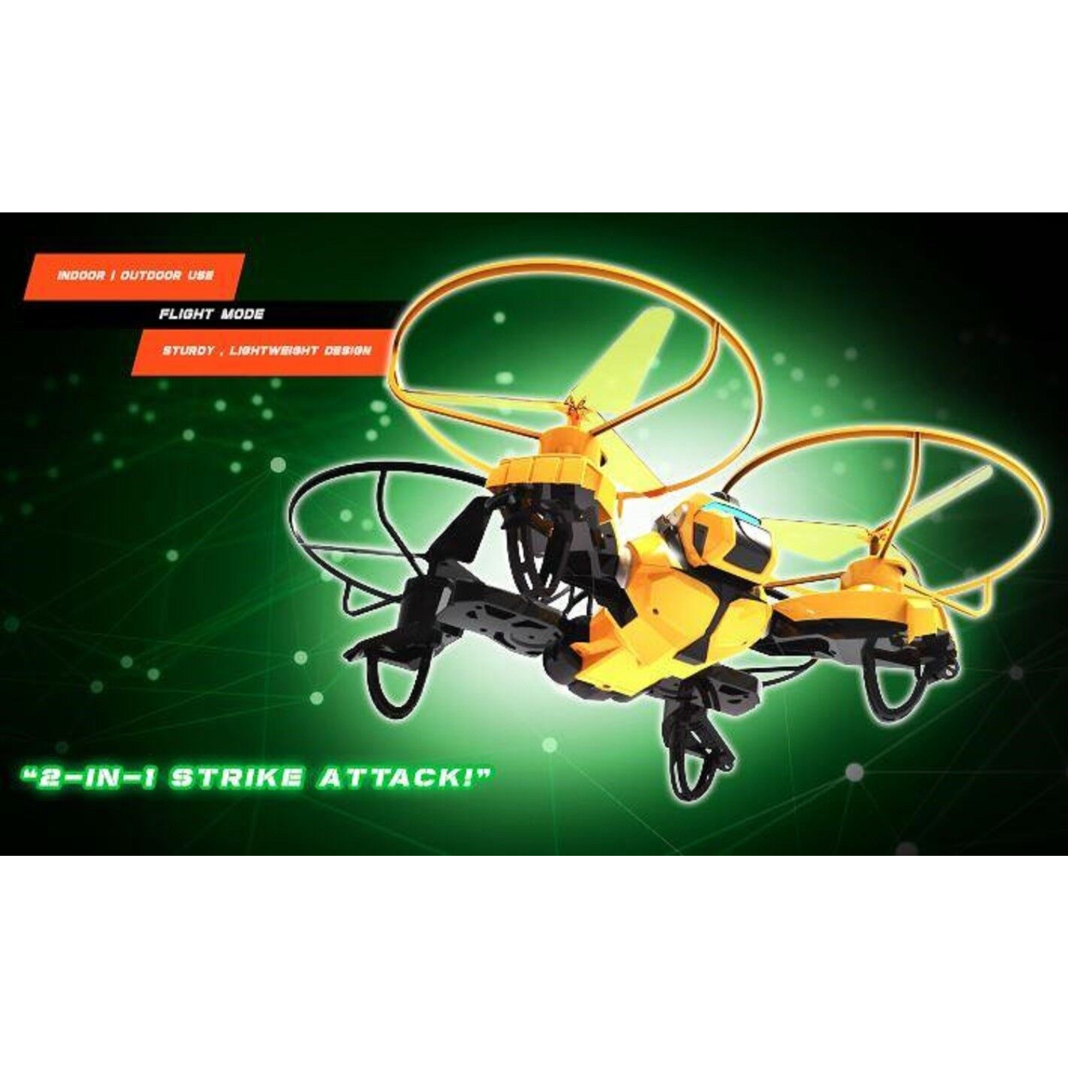 Drone Force Morph Zilla Land Air Plane 8+ Toy Play Helicopter 2.4G IR RC Gift
