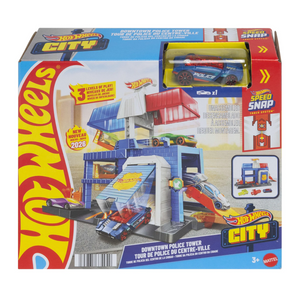 Hot Wheels City Track Downtown Police Tower Playset New Toy