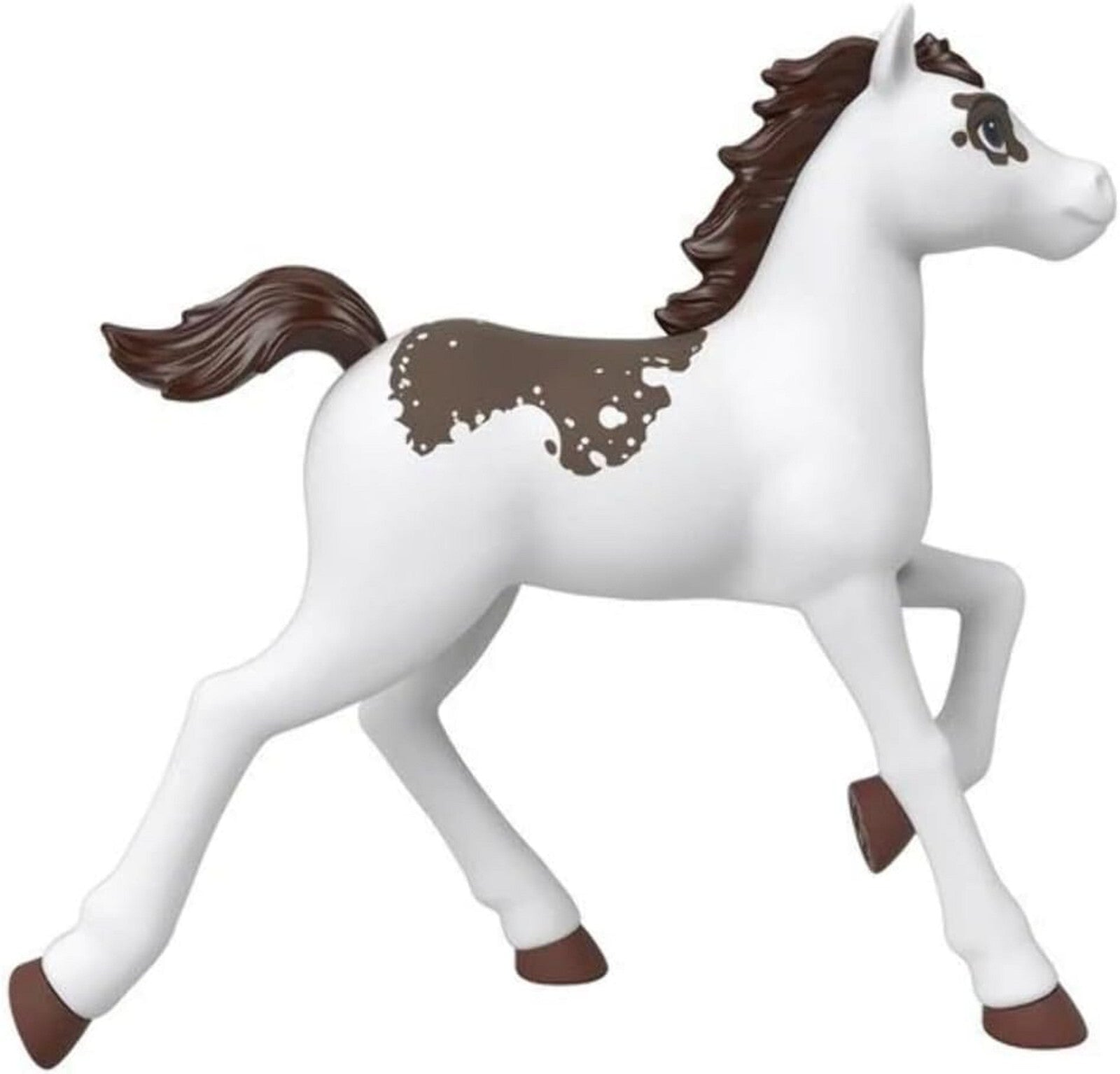 Spirit Untamed White Brown Foul Riding Free Collector Horse Ages 3+ Toy Pony