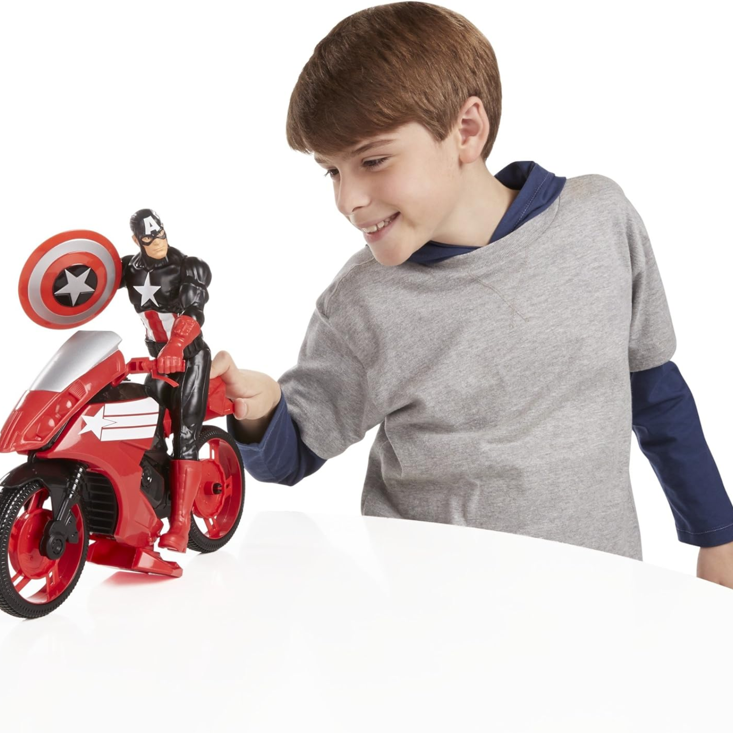 Avengers Titan Hero Series Captain America 12 Inch Figure Defender Cycle Play