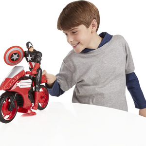 Avengers Titan Hero Series Captain America 12 Inch Figure Defender Cycle Play