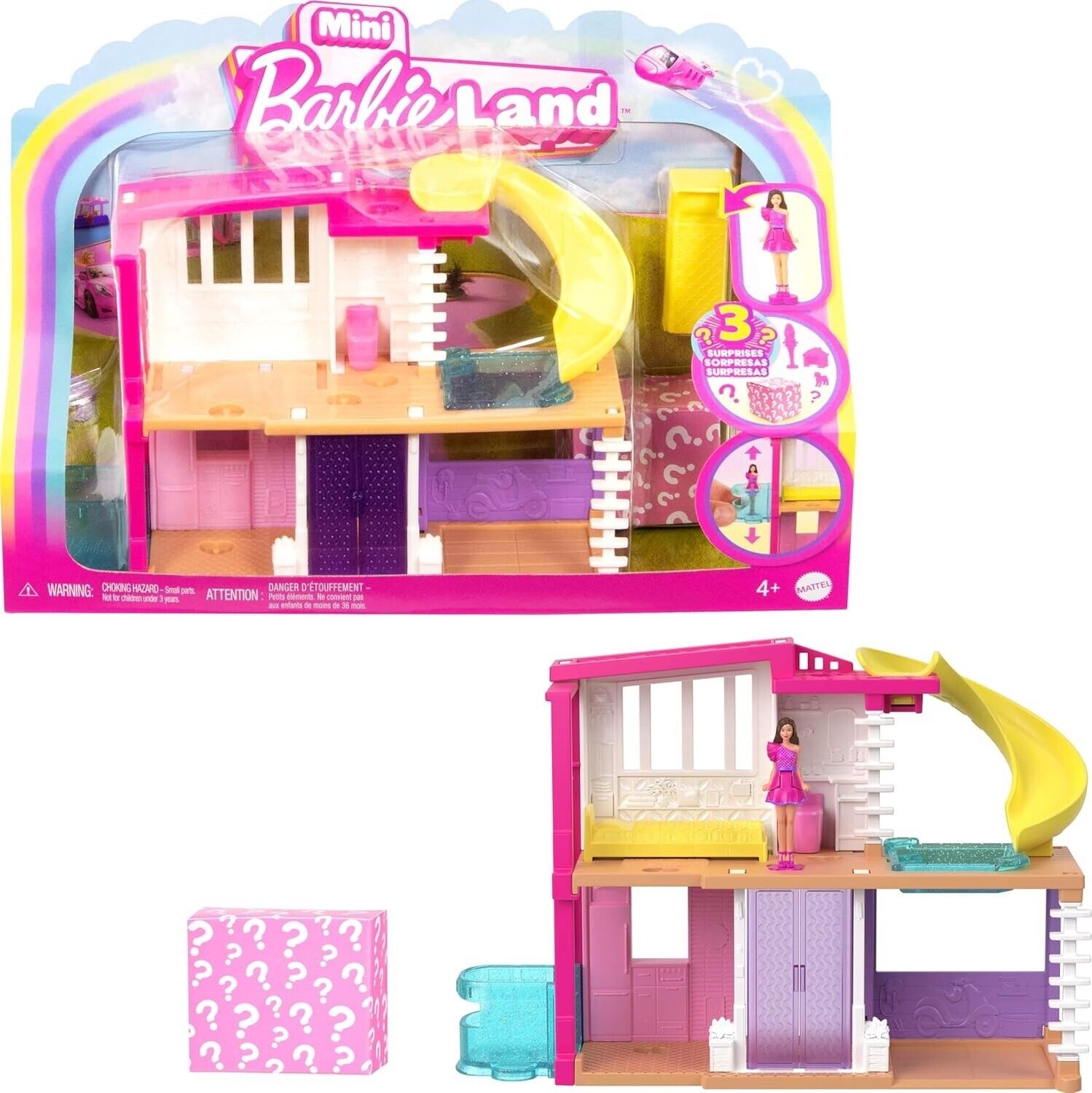 Barbie Mini BarbieLand Dollhouse Dreamhouse Surprise 1.5-inch Doll Furniture Fun