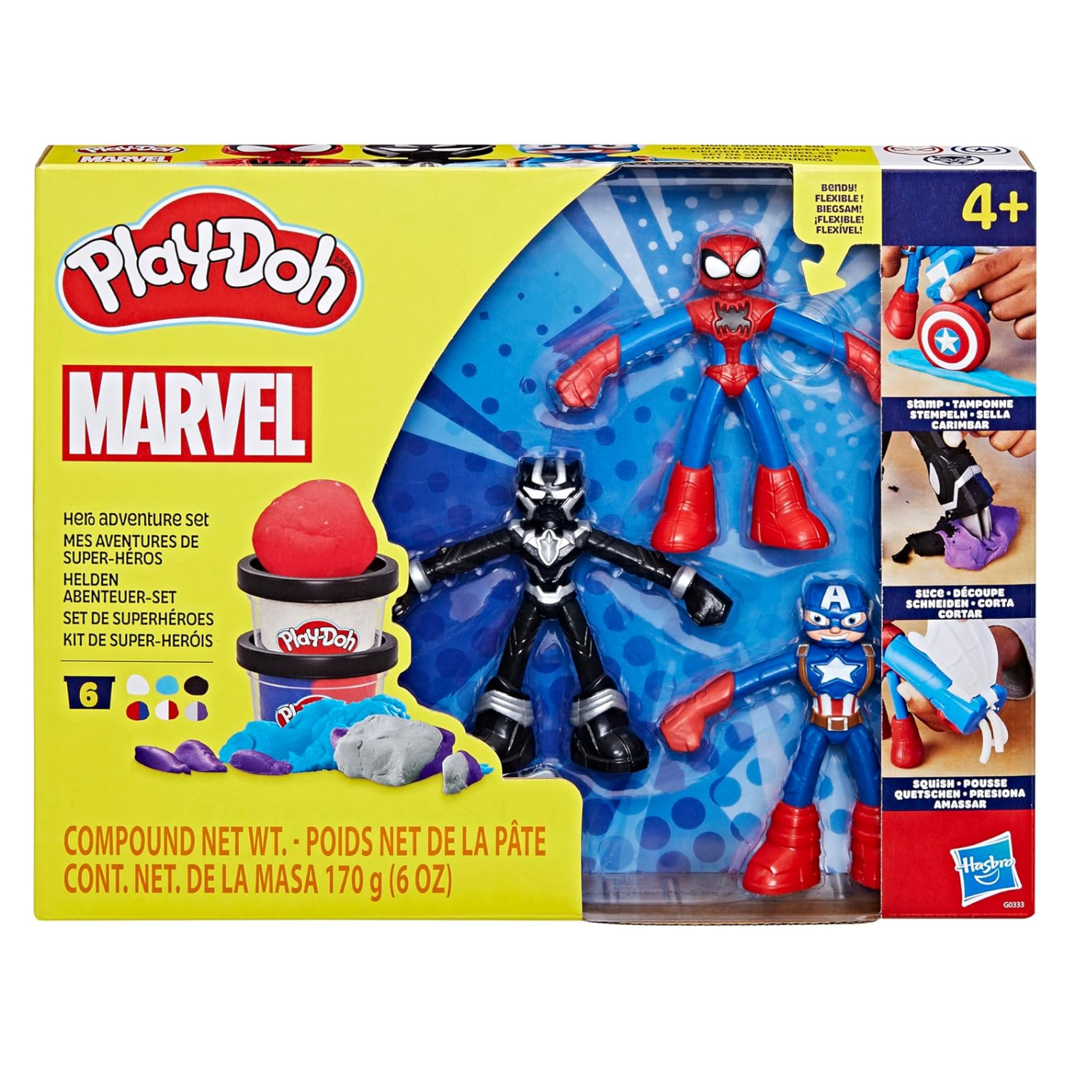 Play-Doh Marvel Hero Playset Action Figures with Wearable Tools