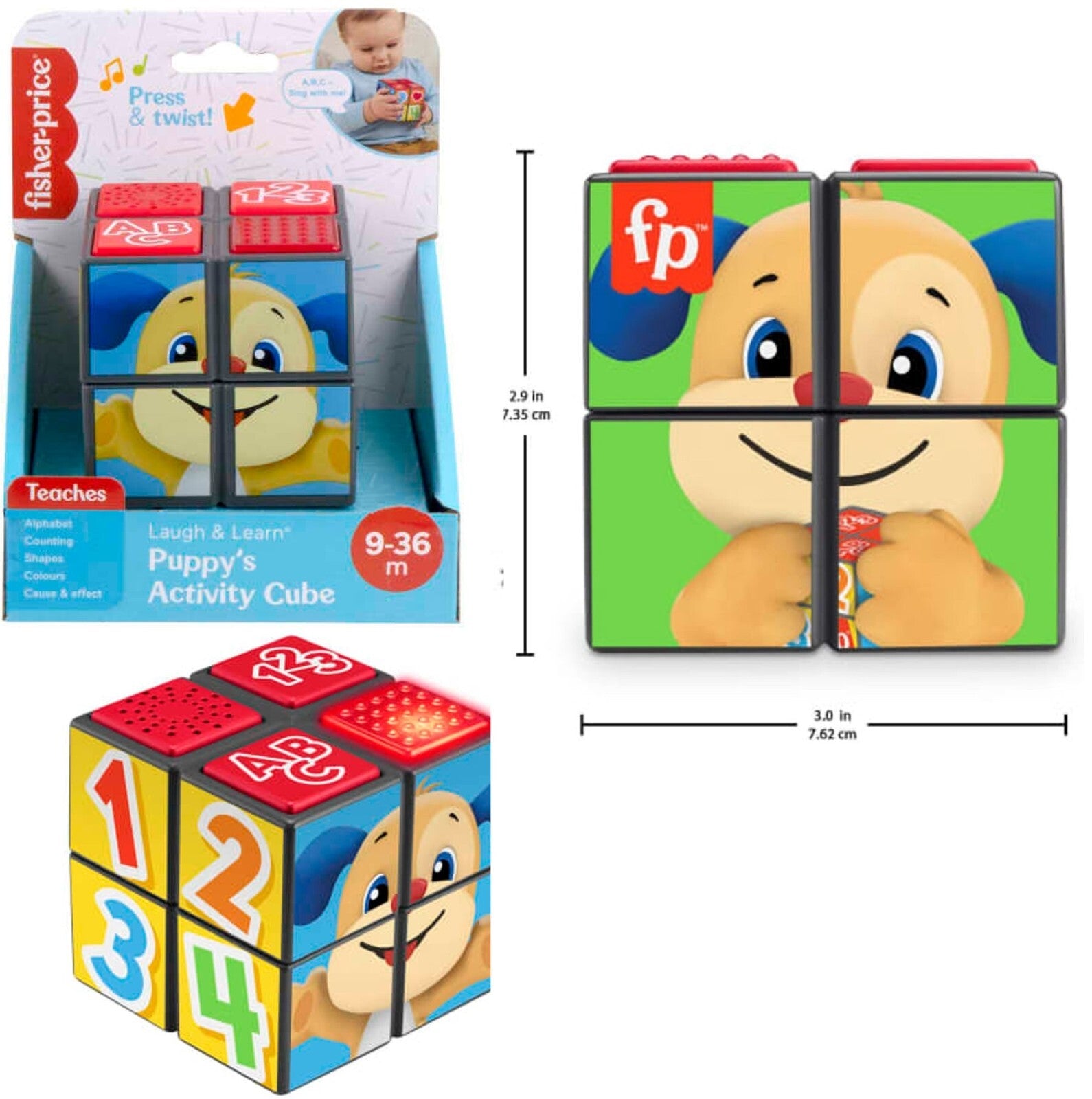 Fisher-Price Learn and Laugh Baby Learning Toy Lights and Fine Motor Activities