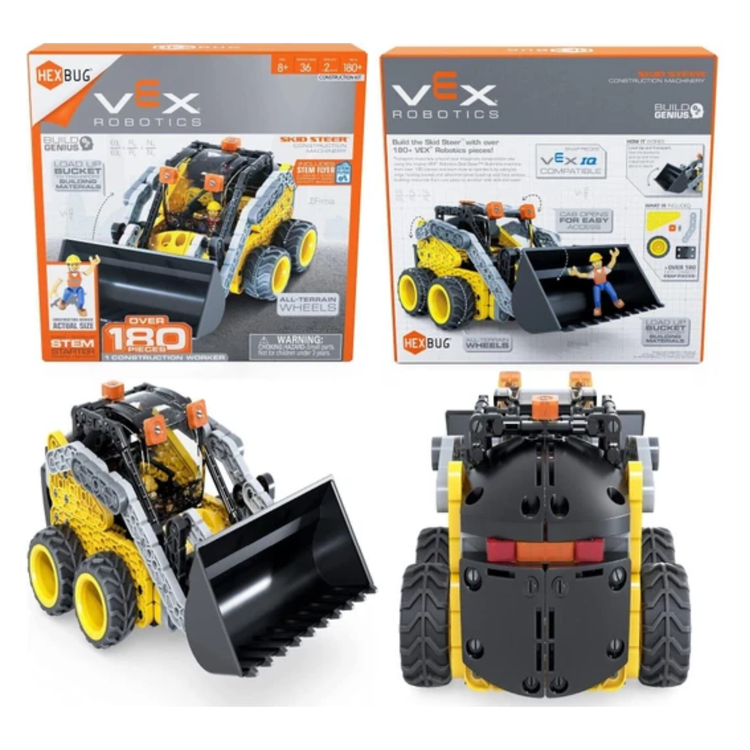 Hexbug Vex Robotics Skid Steer Buildable Construction Toy Mover Ages 8+ Project