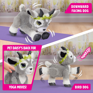 FurReal Daisy Yoga Goat Interactive Plush Toy 60+ Sounds Moves Fun 4+ Kids