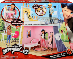 Miraculous Ladybug Marinette Bedroom Playset Ages 3+ New Dollhouse Doll House