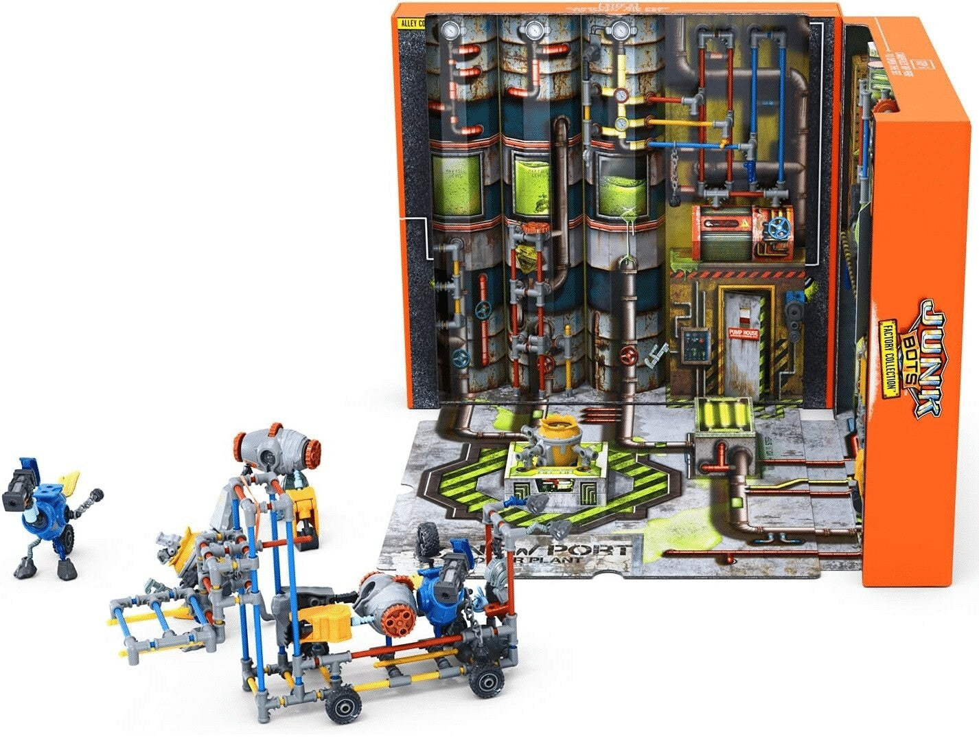 HEXBUG Junkbots Large Factory Habitat New Port Power Plant Ages 5+ New Toy Play