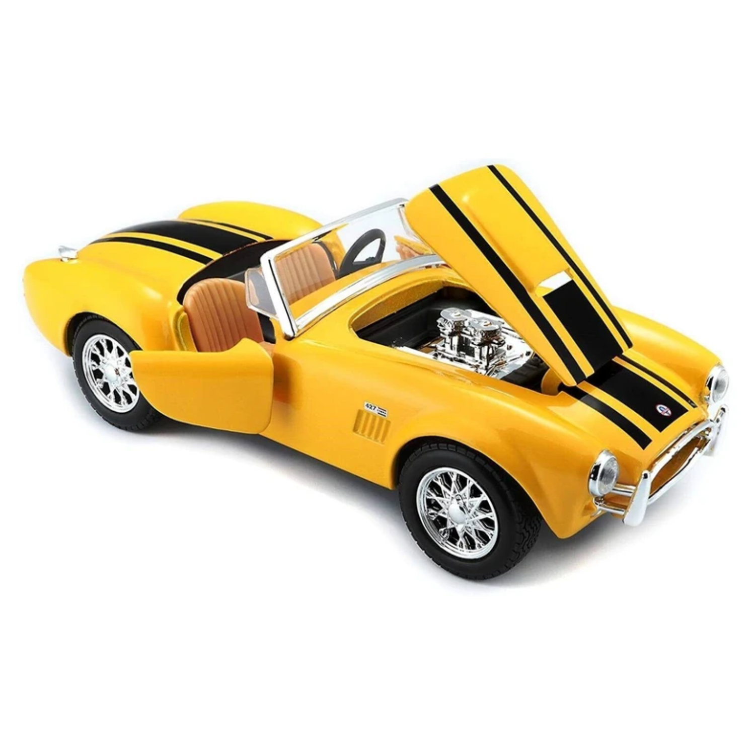 Maisto 1:24 Scale 1965 Shelby Cobra 427 Diecast Car Ages 3+ New Toy Race Car Fun