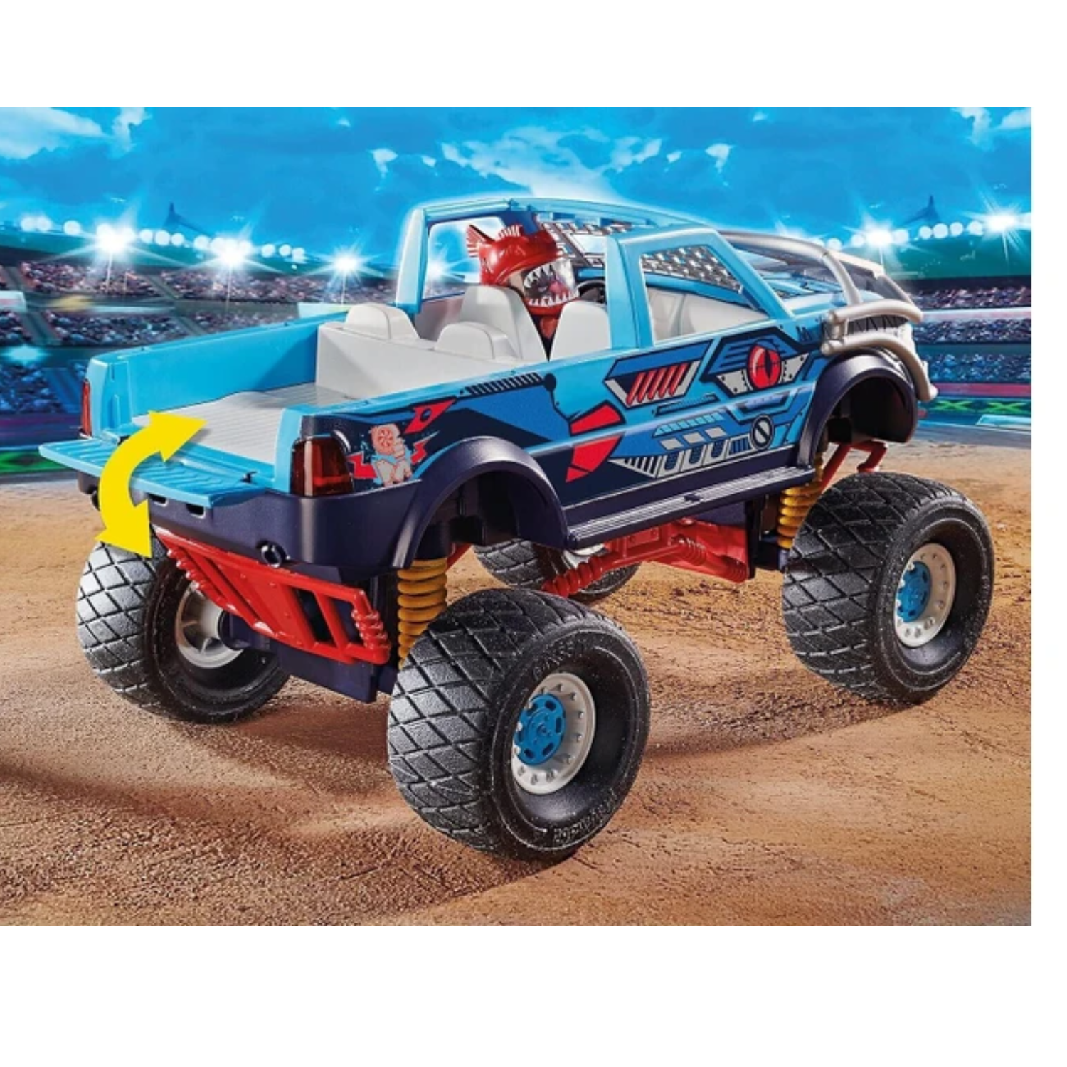 Playmobil 70550 Stuntshow Monster Truck Shark Ages 4+ New Toy Junk Car Megaphone