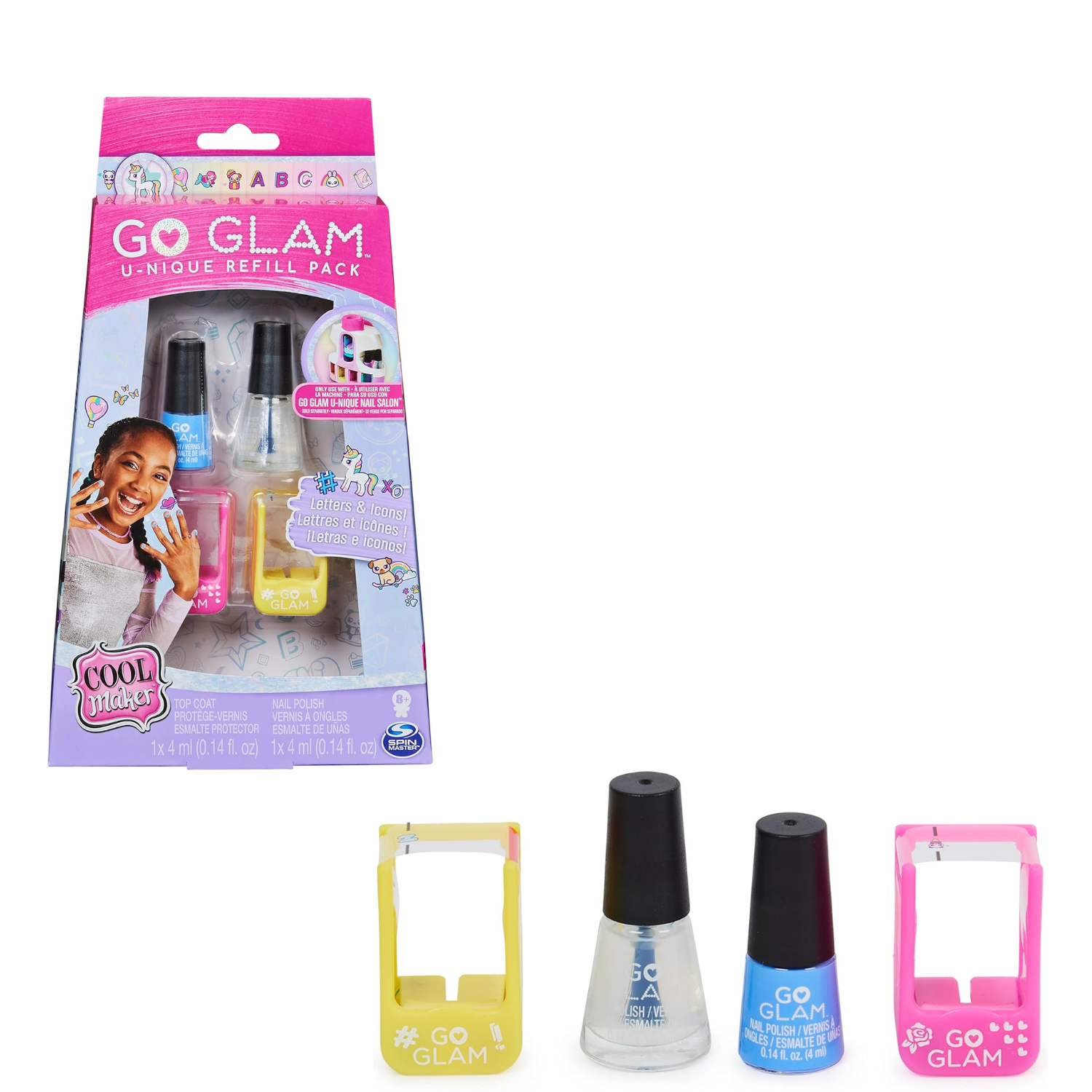 Cool Maker Go Glam U-Nique Refill Set Nail Polish & Varnish Kit for Kids Ages 8+