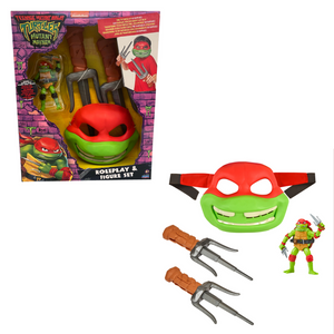 TMNT Raphael Movie Roleplay & Action Figure Bundle Hero Playset for Kids Ages 4+