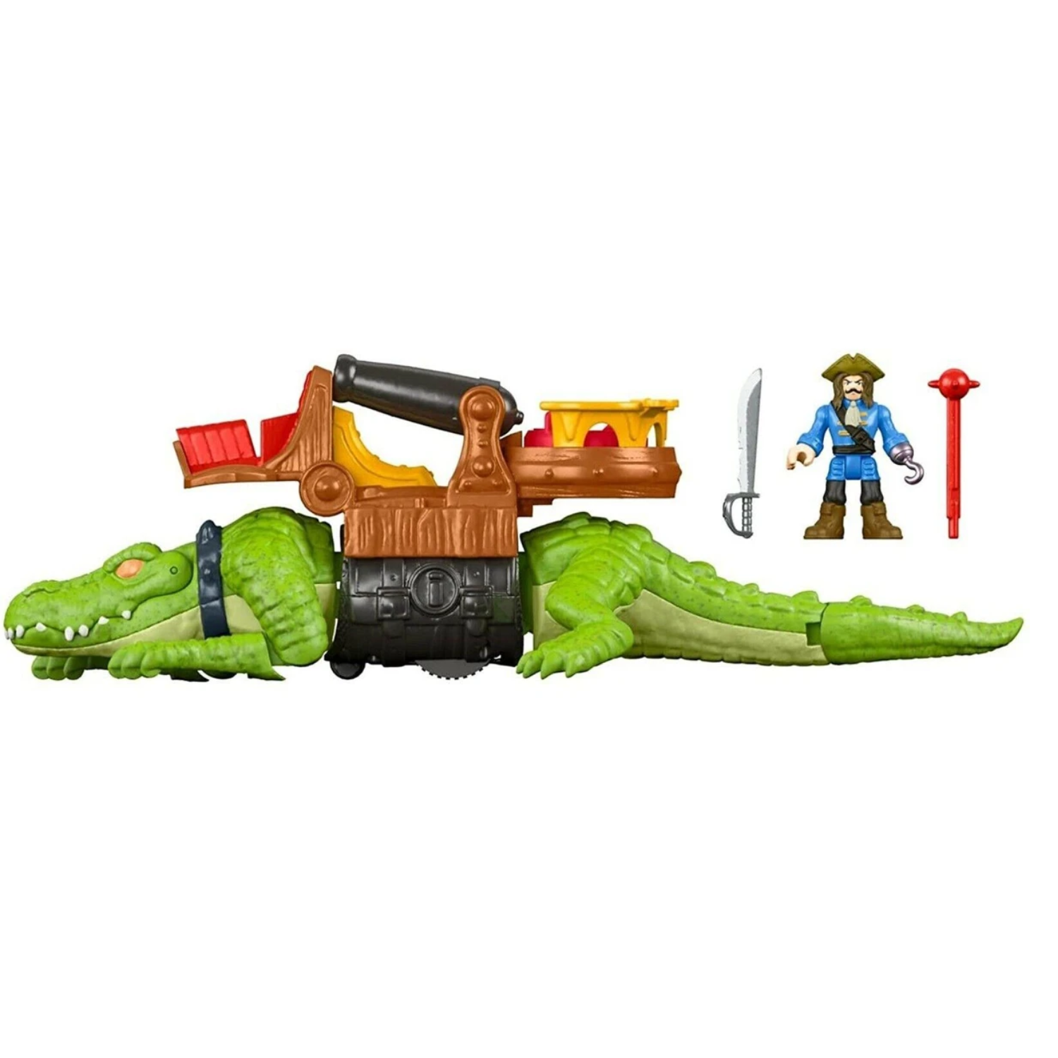 Fisher Price Imaginext Walking Crocodile and Pirate Hook Ages 3+ Toy Treasure