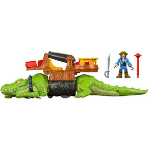 Fisher Price Imaginext Walking Crocodile and Pirate Hook Ages 3+ Toy Treasure