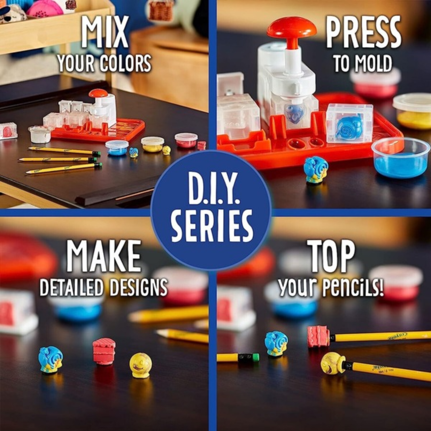 Crayola Eraser Maker DIY Activity Kit for Kids Create Your Own Erasers Cake Gift