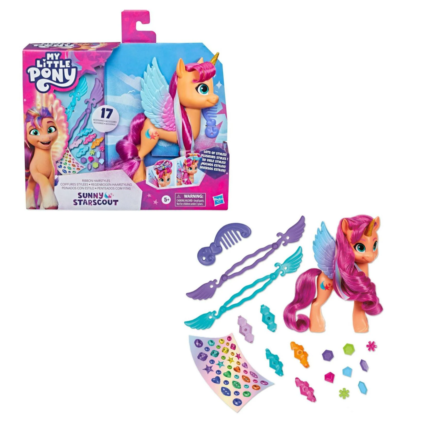 My Little Pony Ribbon Hairstyles Sunny Starscout Alicorn Doll 17 Hair Accessorie