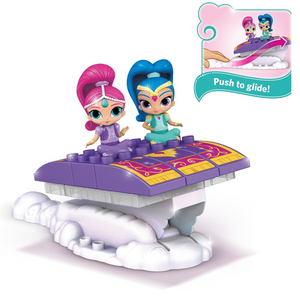 Mega Bloks Shimmer & Shine Magic Genie Carpet Building Set with Figures 19pcs
