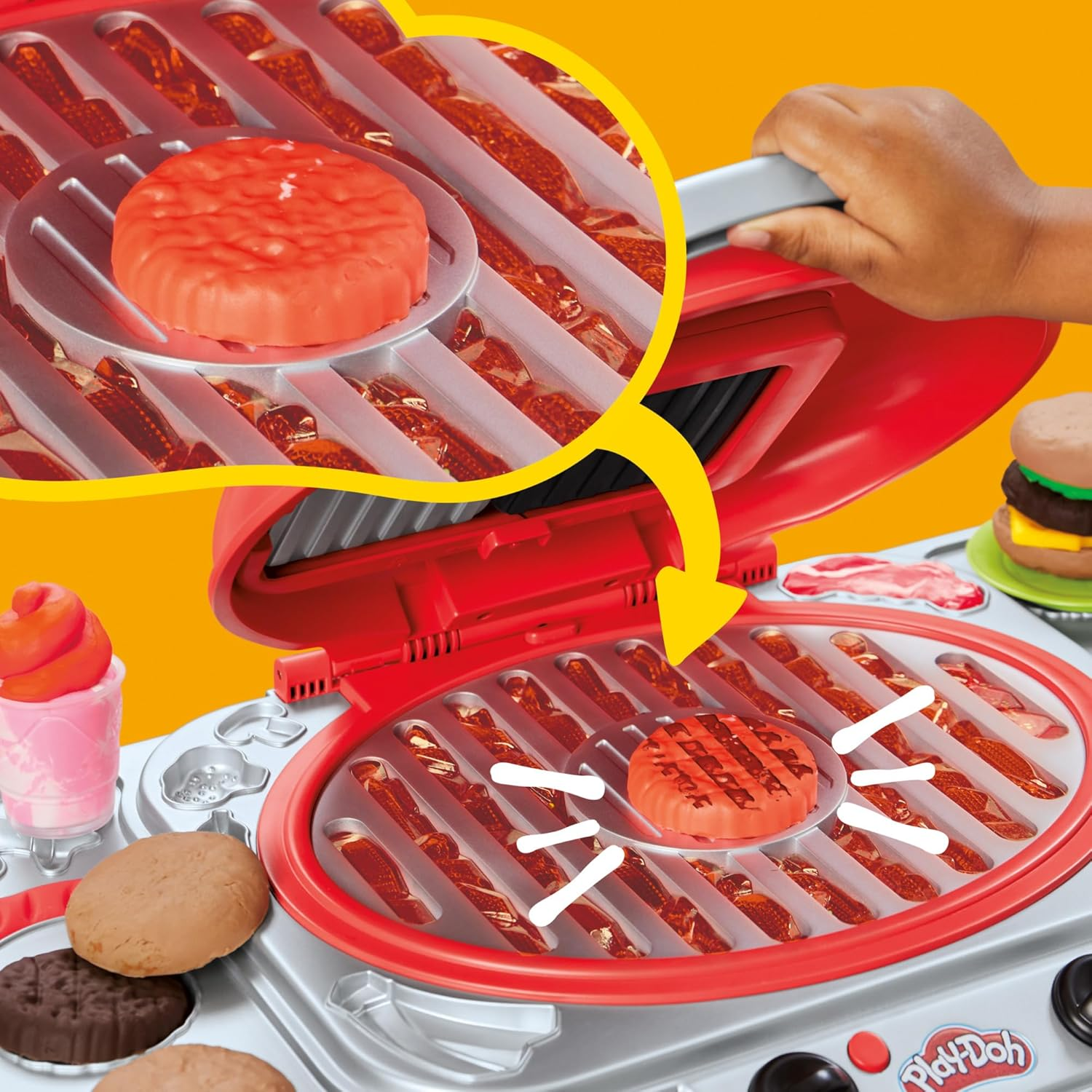 Play-Doh Sizzlin BBQ Grill Playset with Lights and Sounds