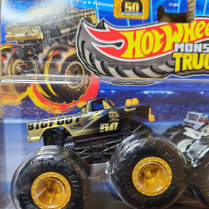 Hot Wheels Monster Trucks Bigfoot 50th vs Classic Demolition 1:64 Diecast Set