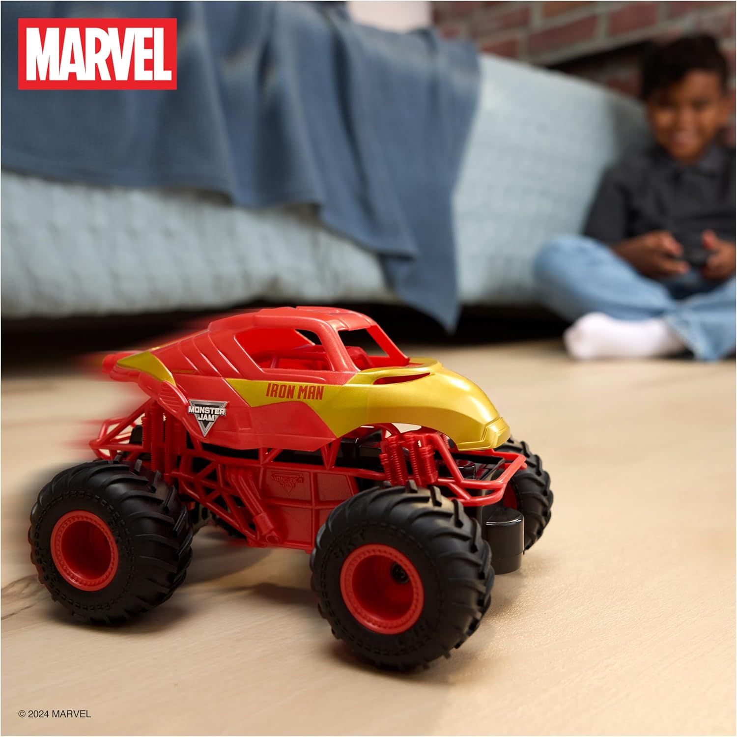 Monster Jam Iron Man RC Monster Truck 1 24 Scale Remote Control Race Drive PlyX2