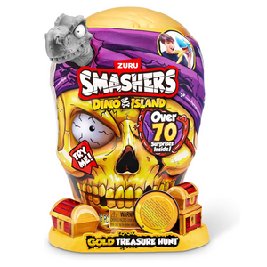 Smashers Dino Island Gold Treasure Hunt Playset with 70+ Surprises Ages 3-12