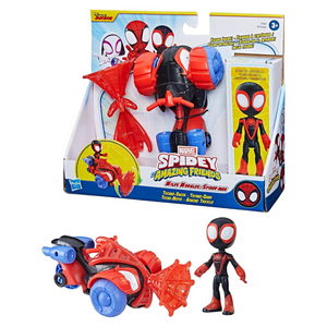 Spidey And Friends Techno Racer Vehicle Miles Morales With Accessory New Toy
