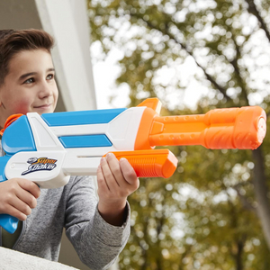 NERF Super Soaker Twister Water Blaster Dual Rotating Streams,Pump Action Fun 6+