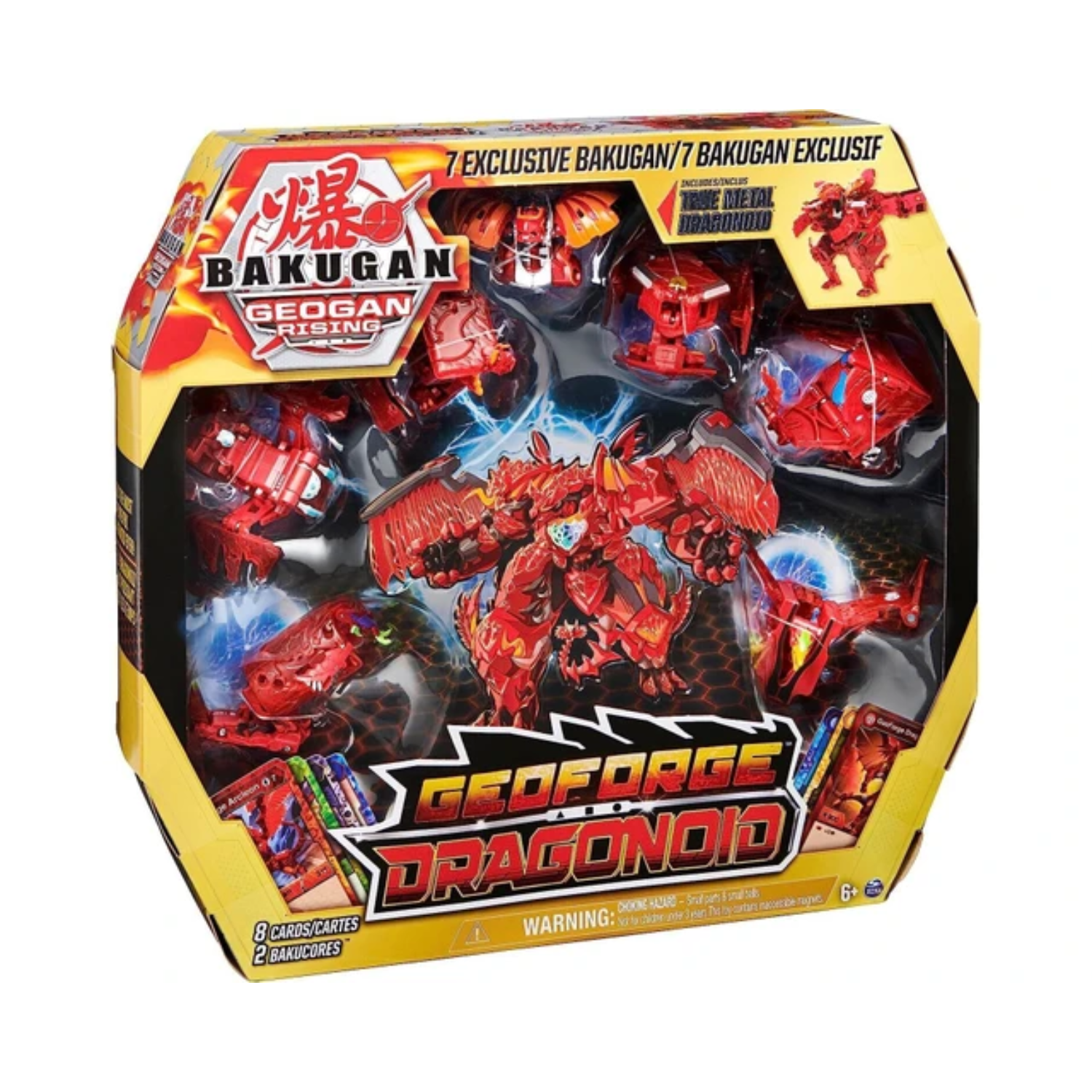 BAKUGAN GeoForge Dragonoid 7-in-1 Includes Exclusive True Metal Battle Cards Fun