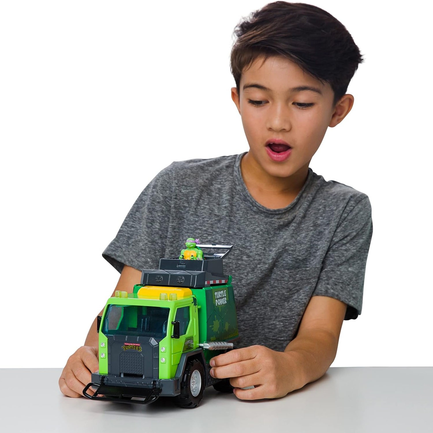 TMNT Thrash N Battle Garbage Truck Transforming Vehicle Lights Sounds Toy Age 3+
