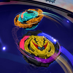 Beyblade Burst QuadStrike Light Ignite Battle Set Stadium with Tops Launchers 8+