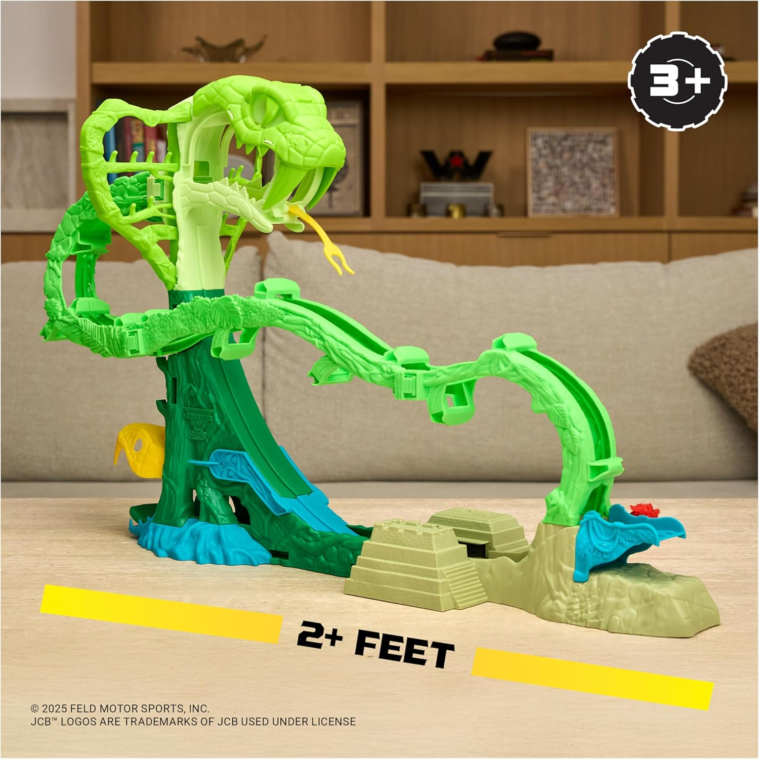Monster Jam Mini Jams Cobra Crazy Escape Motorised Playset Loop Track 2 Trucks