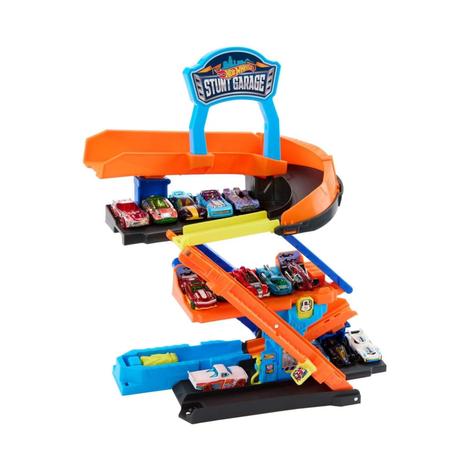 Hot Wheels City Toy Car Track Set Transforming Stunt Garage Playset