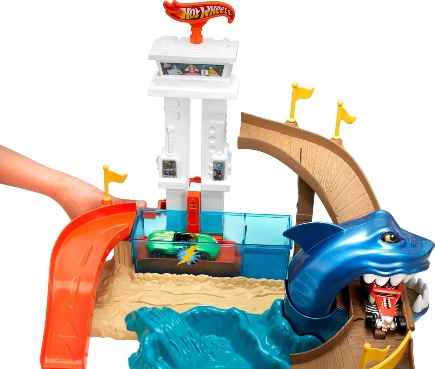 Hot Wheels Color Shifters Sharkport Showdown Ages 4+ New Toy Water Race Track