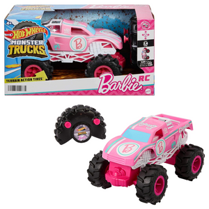 Hot Wheels Barbie Monster Truck RC Car 1:24 Scale Remote Control Vehicle Kids 4+