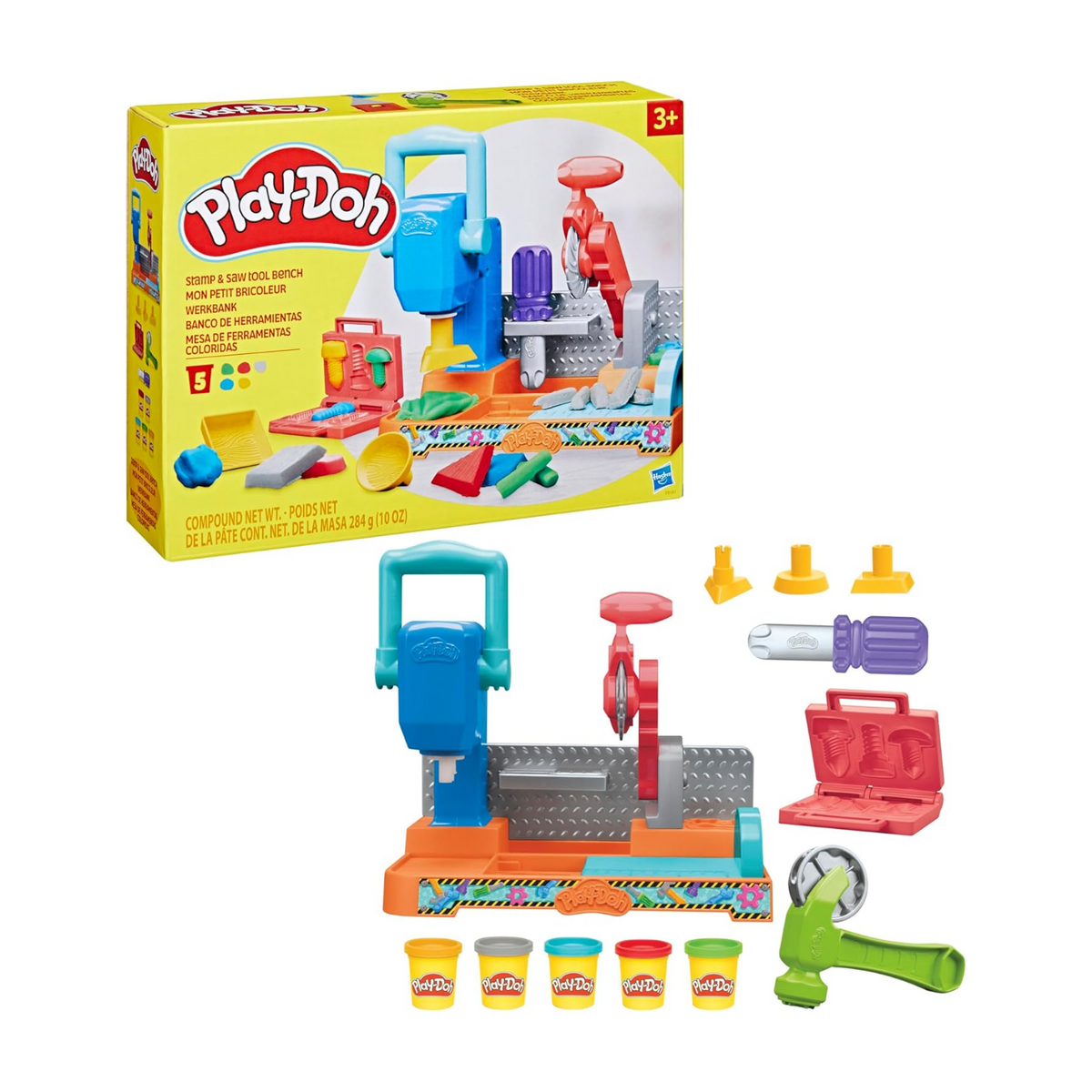 Play-Doh Stamp And Saw Tool Bench Playset Construction New Toy