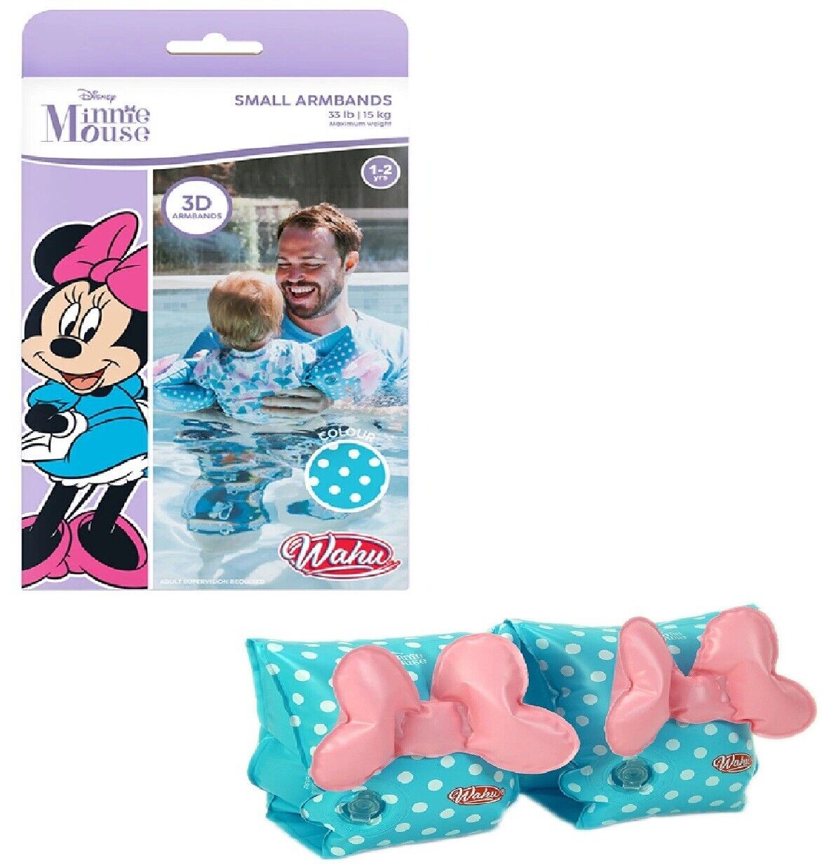 Wahu Arm Bands  Minnie Mickey Mouse Frozen Spidey Water Swim Play Swimming Gift